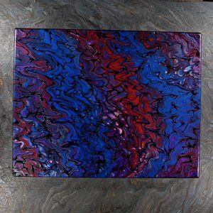 Acrylic Pour Painting 11x14 Clear coated